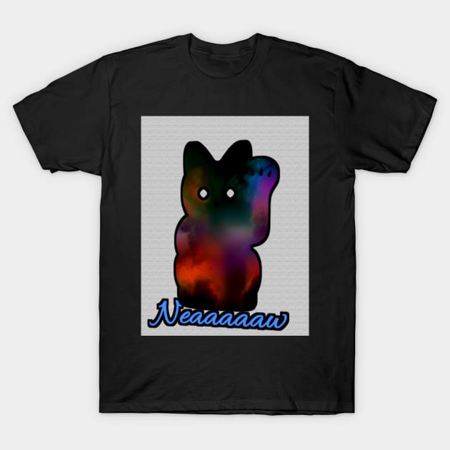 Cat with neaww text T-Shirt by Superboydesign